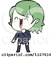 Cute Cartoon Happy Vampire Girl