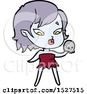 Poster, Art Print Of Cute Cartoon Vampire Girl