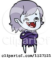 Cartoon Laughing Vampire Girl
