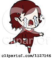 Cartoon Crying Vampire Girl