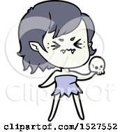 Annoyed Cartoon Vampire Girl