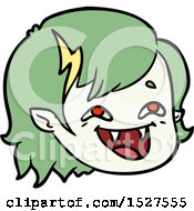 Poster, Art Print Of Cartoon Vampire Girl Face