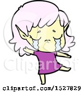 Cartoon Crying Elf Girl