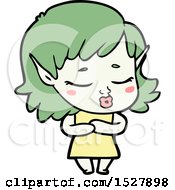 Shy Cartoon Elf Girl