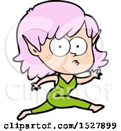 Cartoon Elf Girl Running
