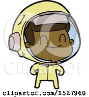 Poster, Art Print Of Happy Cartoon Astronaut Man