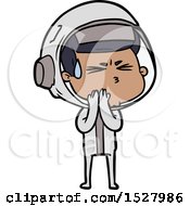 Cartoon Stressed Astronaut