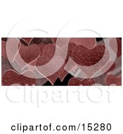 Background Of Microscopic Red Love Hearts On Valentines Day