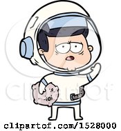 Cartoon Tired Astronaut