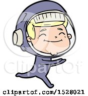 Happy Cartoon Astronaut