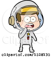 Cartoon Surprised Astronaut