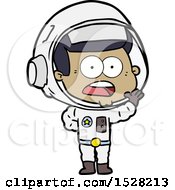 Cartoon Surprised Astronaut