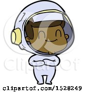 Poster, Art Print Of Happy Cartoon Astronaut Man