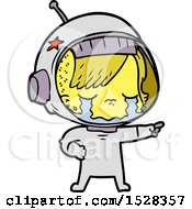 Cartoon Crying Astronaut Girl