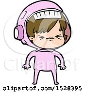 Angry Cartoon Space Girl