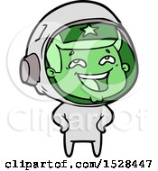 Cartoon Laughing Astronaut