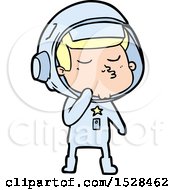 Cartoon Confident Astronaut