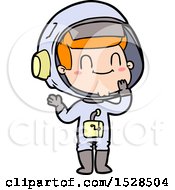 Happy Cartoon Astronaut Man
