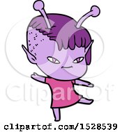 Poster, Art Print Of Cute Cartoon Alien Girl