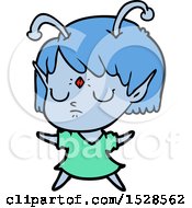 Cartoon Alien Girl