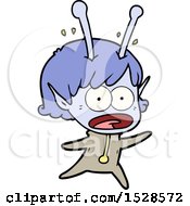 Poster, Art Print Of Cartoon Shocked Alien Girl