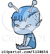 Cute Cartoon Alien Girl