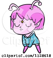 Poster, Art Print Of Cartoon Alien Girl