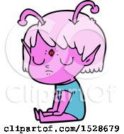 Cartoon Alien Girl