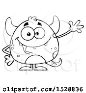 Poster, Art Print Of Black And White Short Monster Waving