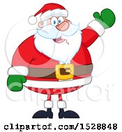 Poster, Art Print Of Happy Christmas Santa Claus Presenting