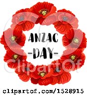 Clipart Of A Red Poppy Flower Anzac Day Design Royalty Free Vector Illustration by Vector Tradition SM