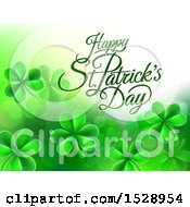 Poster, Art Print Of Happy St Patricks Day Greeting With Shamrocks