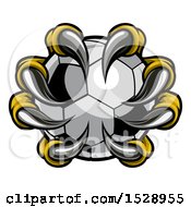 Clipart Of Eagle Claws Grasping A Soccer Ball Royalty Free Vector Illustration