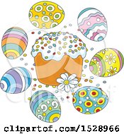 Poster, Art Print Of Cake With Sprinkles And Easter Eggs
