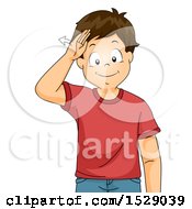 Poster, Art Print Of Boy Saying Hello With Sign Language