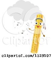 Poster, Art Print Of Rainstick Character With A Cloud Rain And Music Notes