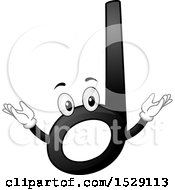 Clipart Of A Black Half Music Note Character Royalty Free Vector Illustration by BNP Design Studio