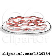 Poster, Art Print Of Sketched Plate Of Bacon