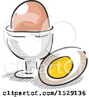 Poster, Art Print Of Sketched Hard Boiled Egg