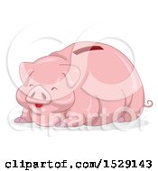 Poster, Art Print Of Happy Fat Piggy Bank