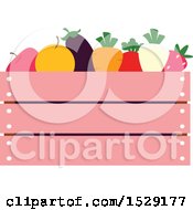 Clipart Of A Crate Full Of Produce Royalty Free Vector Illustration by BNP Design Studio