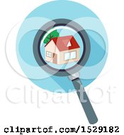 Magnifying Glass Over A Home