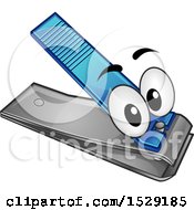 Clipart Of A Nail Clippers Character Royalty Free Vector Illustration