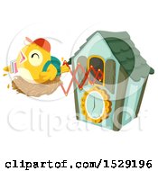 Student Bird On A Nest Popping Out Of A Cuckoo Clock