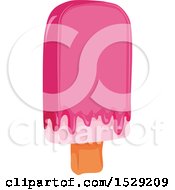 Clipart Of A Pink Popsicle Royalty Free Vector Illustration by BNP Design Studio