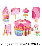 Poster, Art Print Of Pink Dessert Design Elements
