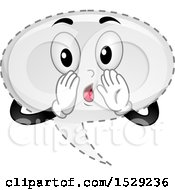 Clipart Of A Speech Balloon Character Whispering Royalty Free Vector Illustration by BNP Design Studio