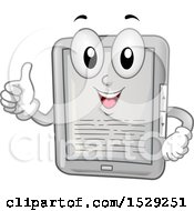 Poster, Art Print Of Happy Tablet Or E Reader Character Giving A Thumb Up