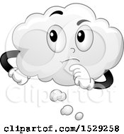 Clipart Of A Thought Balloon Character Pondering Royalty Free Vector Illustration
