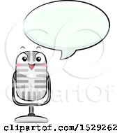Poster, Art Print Of Microphone Character Talking